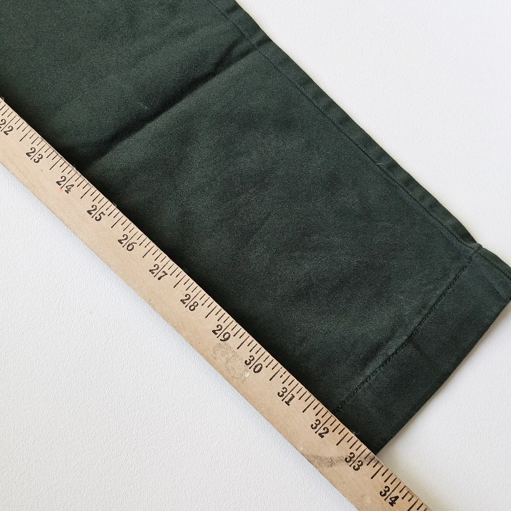 J.Crew Stretch Chino Pants Green Men’s 32x34 Slim Cotton Style E1589